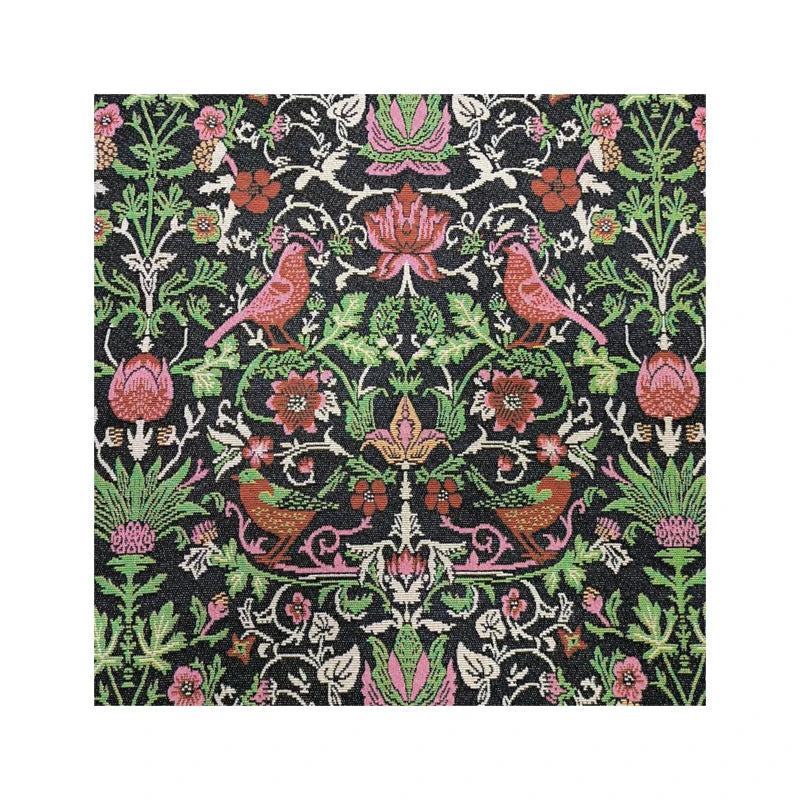 Floral Jacquard Tapestry Fabric for Upholstery Stain Resistant Sofa Blanket