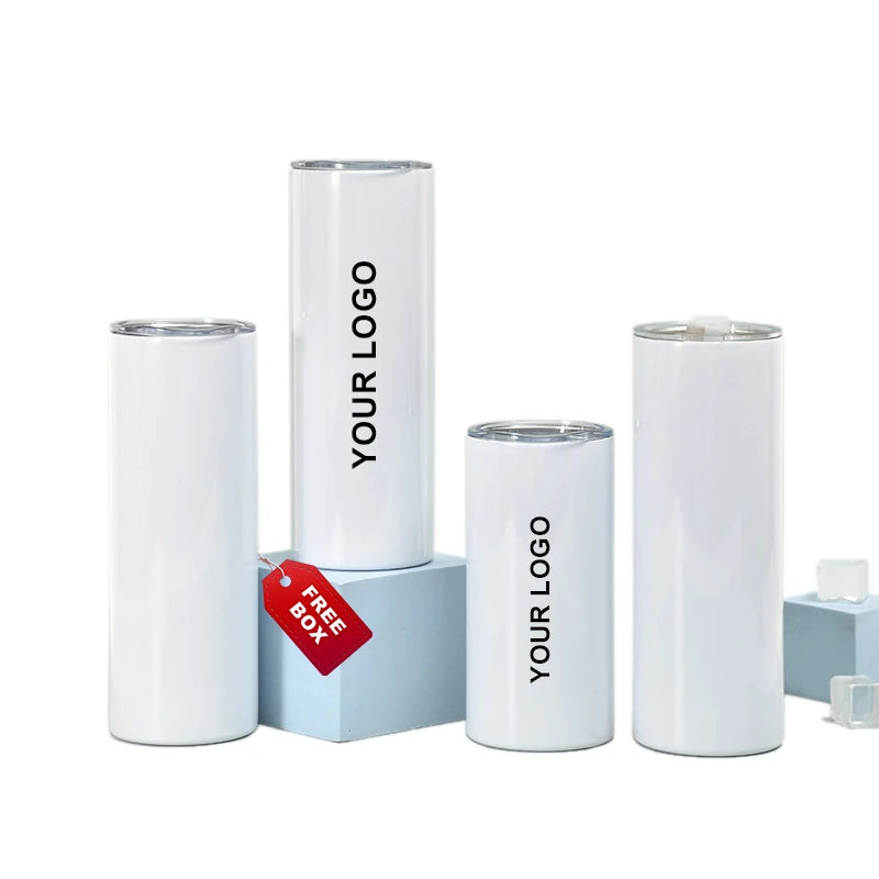 Stainless Steel 30oz 20oz Blank White Mug Sublimation Tumbler Tumblers Straight Skinny for Sublimation Printing