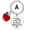 New Arrival Teacher Heart Pendant Keychain Cute Stainless Steel for Graduation and Teacher's Day Gift