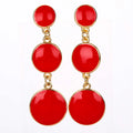 2023 Wholesale Three Circular Shape Epoxy Stud Earrings Fashion Jewelry Earrings  for Women Girls
