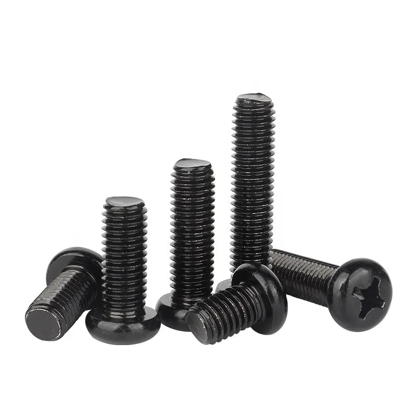 M2 M2.5 M3 M4 M5 M6 M8 Black 304 Stainless Steel Cross Recessed Phillips Truss Head Large Flat Round Head Screw Bolt
