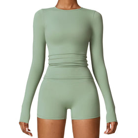 Pilates Running Sports Long Sleeve Winter Long Sleeved Yoga Tops High Intensity Fitness Clothes for Women