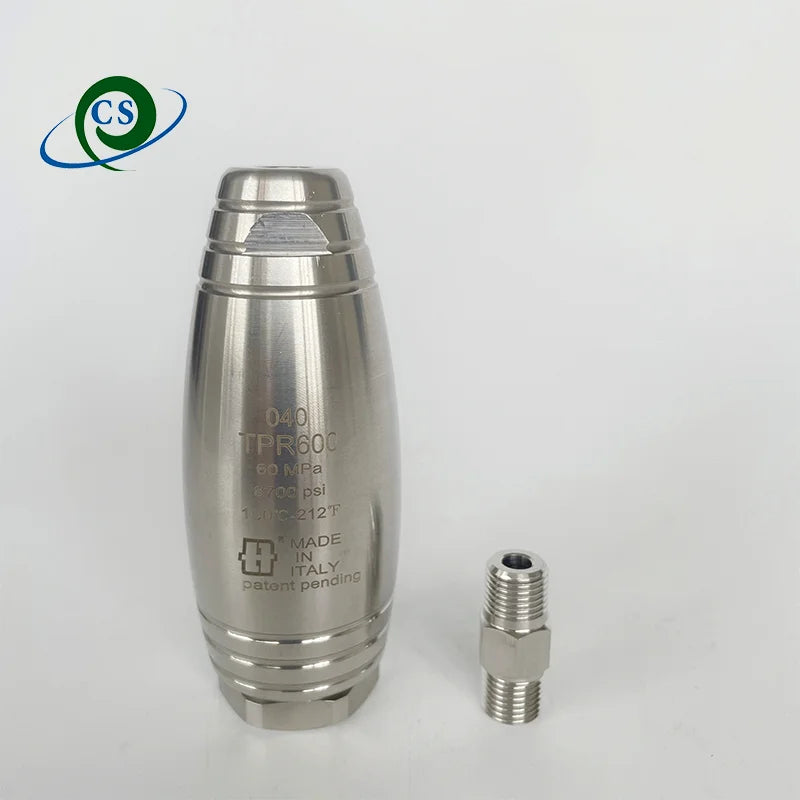 CS 600 bar 8700 psi ultra High Pressure Rotating Washing Turbo Nozzle with Tungsten Steel Core