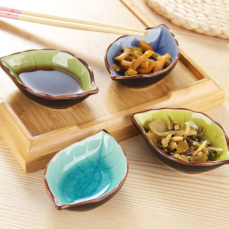 Chinese-style Gravy Boats Ceramic Leaf Ceramic Tableware Kitchen Restaurant Multi-purpose Sauce Dish