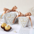 New Style Luxury Pyramid Favors Gifts Boxes Chocolate Sugar Box Customized Candy Box Wedding on Sale Paper Food Candy Packaging