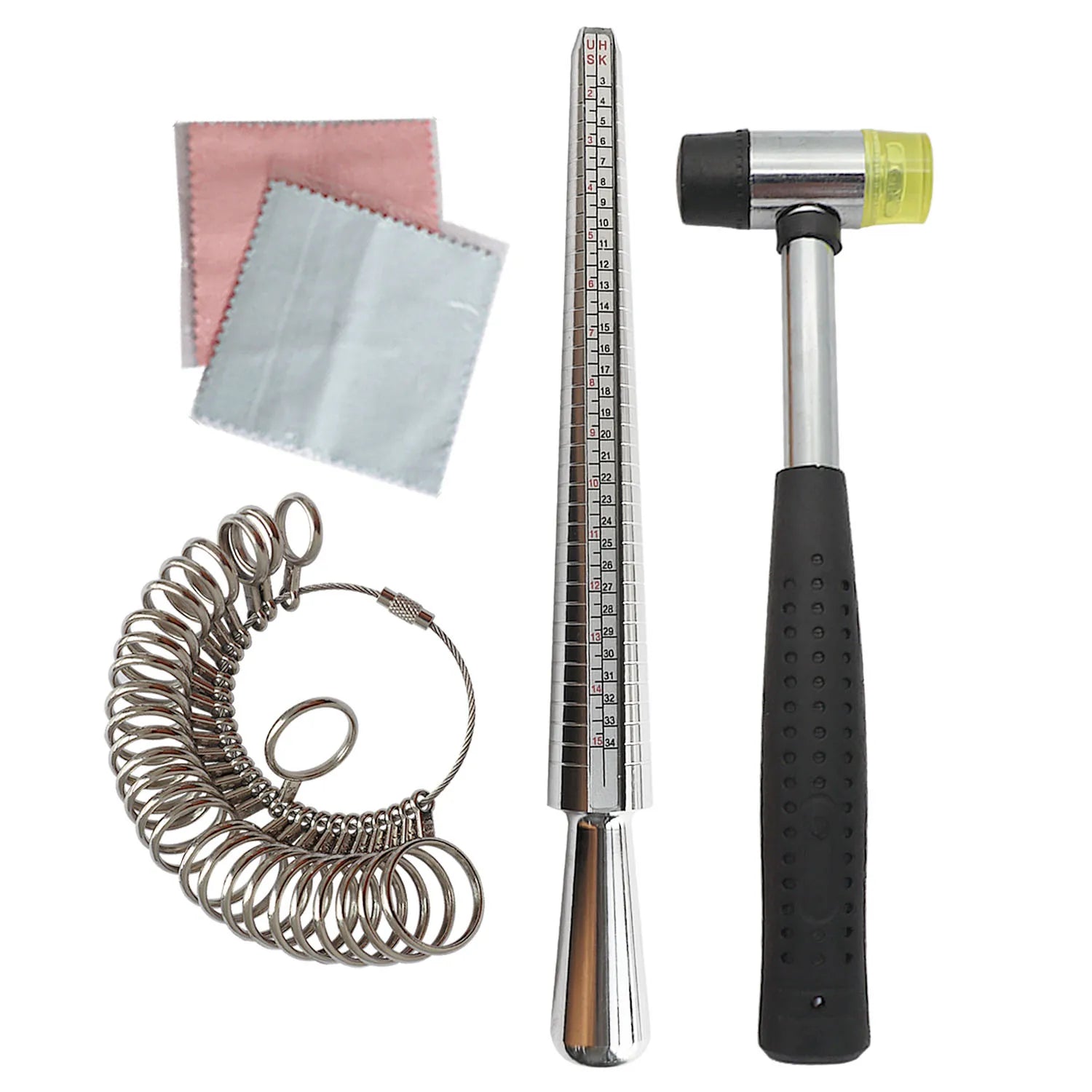 5pcs/ Set US/HK/JP/UK/EUR Ring Size Sets Ring Sizer Measuring Jewelry Tool With Standard Circle Sets Finger Gauge Rings