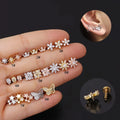 Stud Cartilage Ear Piercings Body Jewelry for Women Men Wholesales Steel 16G Tragus Helix Bar 3mm Ball Labret Lip Bar Rings