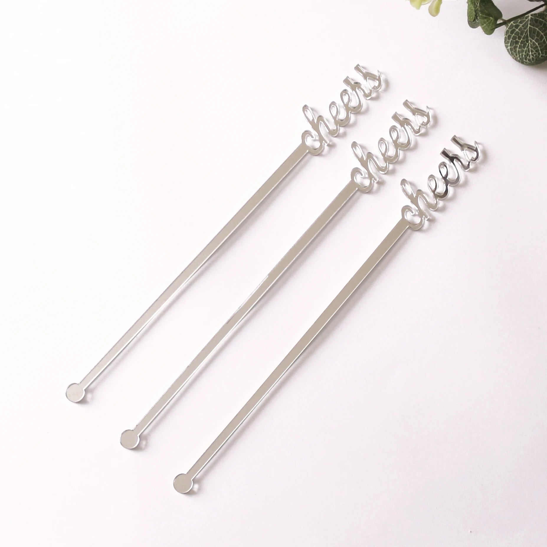 Transparent Acrylic Laser Cut Logo Plastic Stirring Stick Wedding Supplies Drink Kitchen Bar Stirring Stick