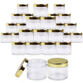 1oz 2oz 4oz 8oz Luxury Empty Cosmetic Containers Acrylic Powder Biodegradable Packaging Plastic Jar with Gold Lid
