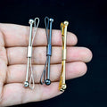 Gun Metal Gold Silver Brass Metal Brooch Ball Collar Bar Pins Shirt Tie  Pins for Man Jewelry Accessories