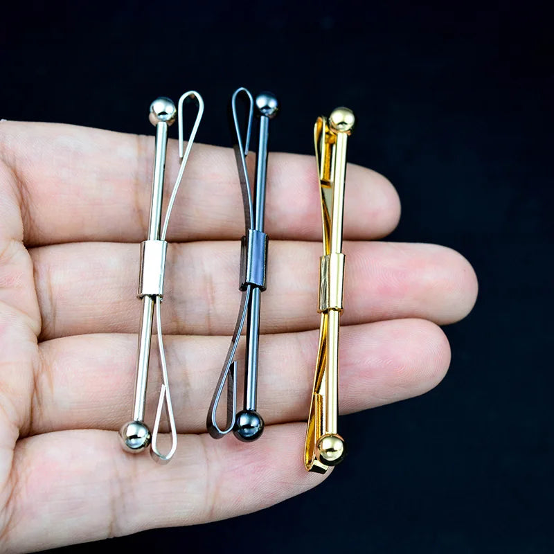 Gun Metal Gold Silver Brass Metal Brooch Ball Collar Bar Pins Shirt Tie  Pins for Man Jewelry Accessories
