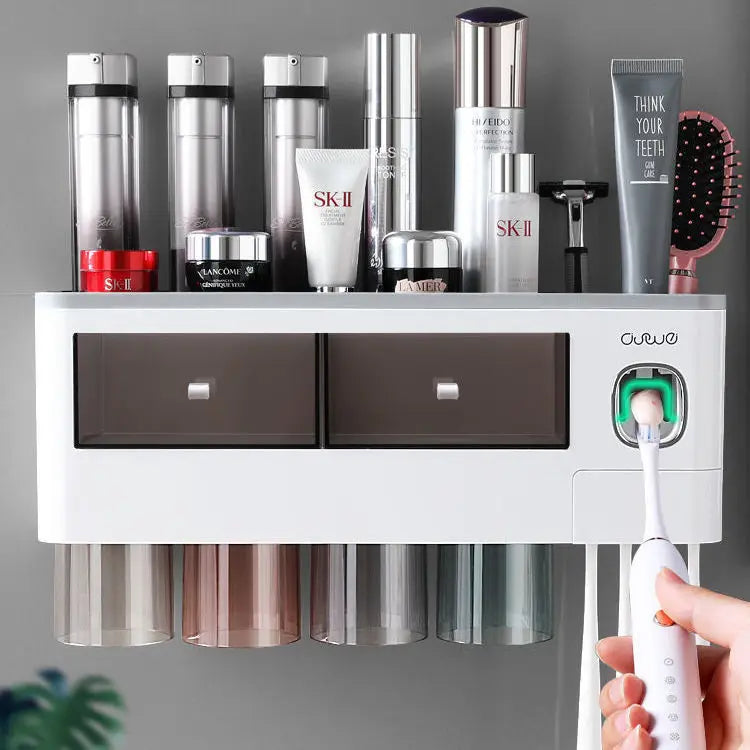 New 202ulti Functional Suction Cup Plastic  Holder Wall Mounted Set