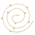 Trendy Butterfly Pearl Body Chain 70-90cm Dainty Stainless Steel Flower Body Waist Chain Butterfly Pendant Waist Chain for Women