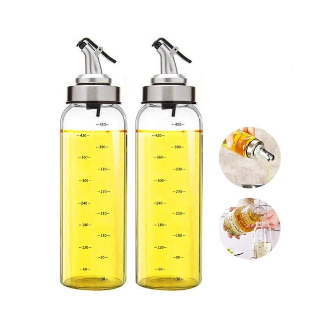 High Borosilicate Glass Oil Pot Dispenser Kitchen Cooking Olive Oil Dispenser With Glass Bottle