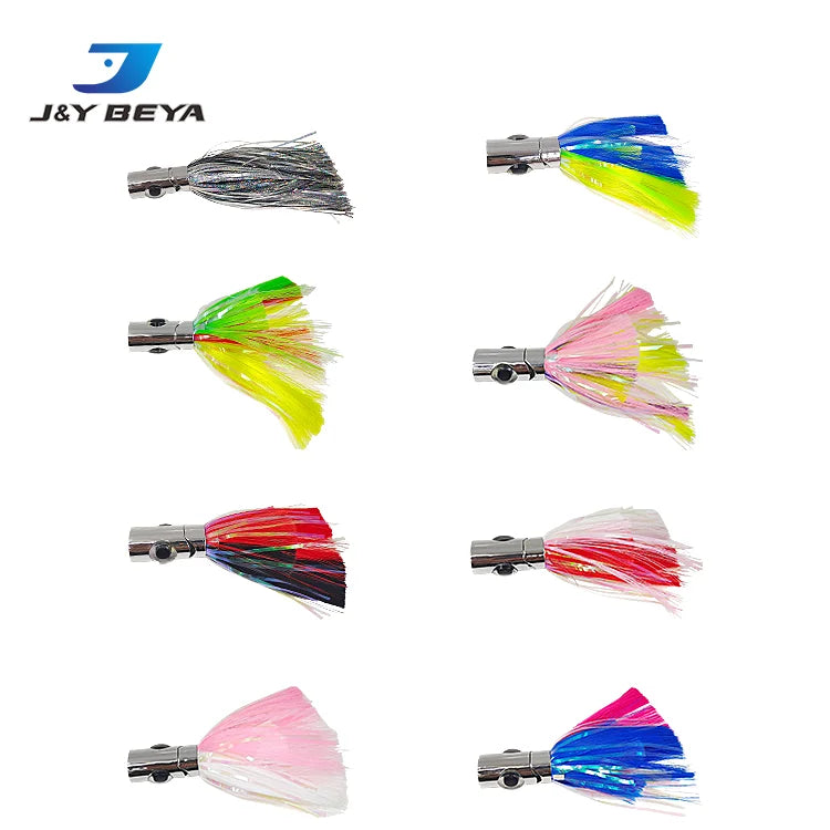Octopus Soft Skirt Lure Deep Sea Boat Fishing Big Trolling Bait Tuna Wahoo Fast Sinking PVC Stainless Steel 20g Rivers Lakes