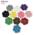 New Multicolor Knitted Flower Embroidery Clothing Temporary Lace 5cm Embroidery Decal CD72