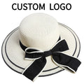 WoZhen Distributor Spring Sunshade Cap Straw Hats Summer Women Bow Decor