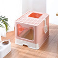 Inspirer Pet Luxury Cartoon Simple Folding Plastic Cat Litter Toilet with Total-Enclosed Push-out Drawer Design Customized Size