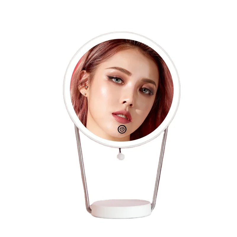 Hot Sale Car Vanity Mirror 3 Colors Light Hanging in Car Makeup Mirror with Led Lights