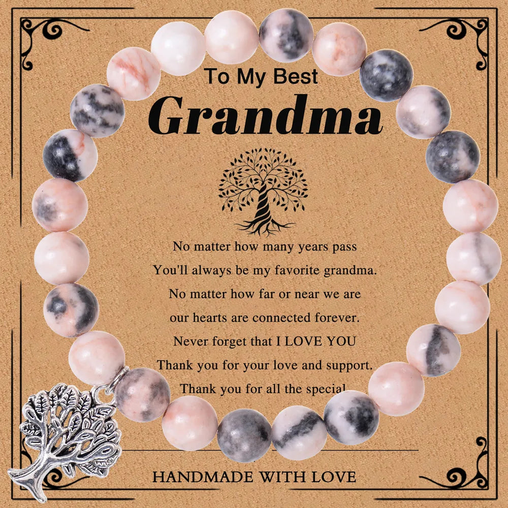 Anxiety Beaded Bracelets Jewelry Healing Stone Crystal Bracelet Women Relief Yoga Beads Chakra Bracelets Gifts Wholesale