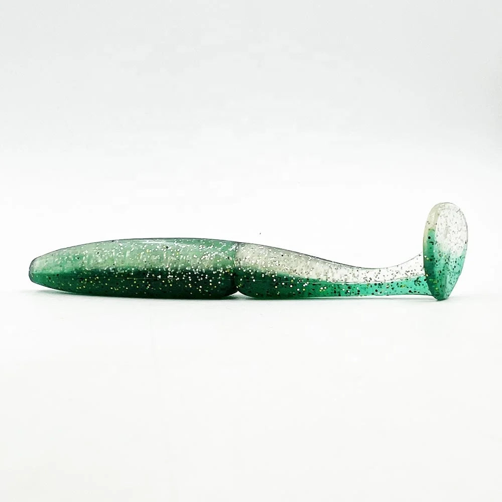 LOW PRICE 11.5cm 11g Swimming Baits Glitter T-Tail Lures Fishing Soft for Saltwater Freshwater