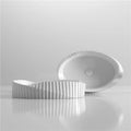 Modern Hotel Creative Design Glossy White Oval Counter Top Vessel Bathroom Sinks Ceramic Art Basin with Self Cleaning Glaze