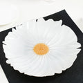 Wholesale Elegant Nordic Creative Flower Shape Irregular Black Gray White Gold Glass Charger Plates for Wedding Events Decor