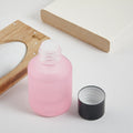 Matte Pink Skincare Glass Bottles 30ml to 120ml Volume for Cream Perfume Liquid Soap Screw Cap for Diffuser Toilet Paper Packing