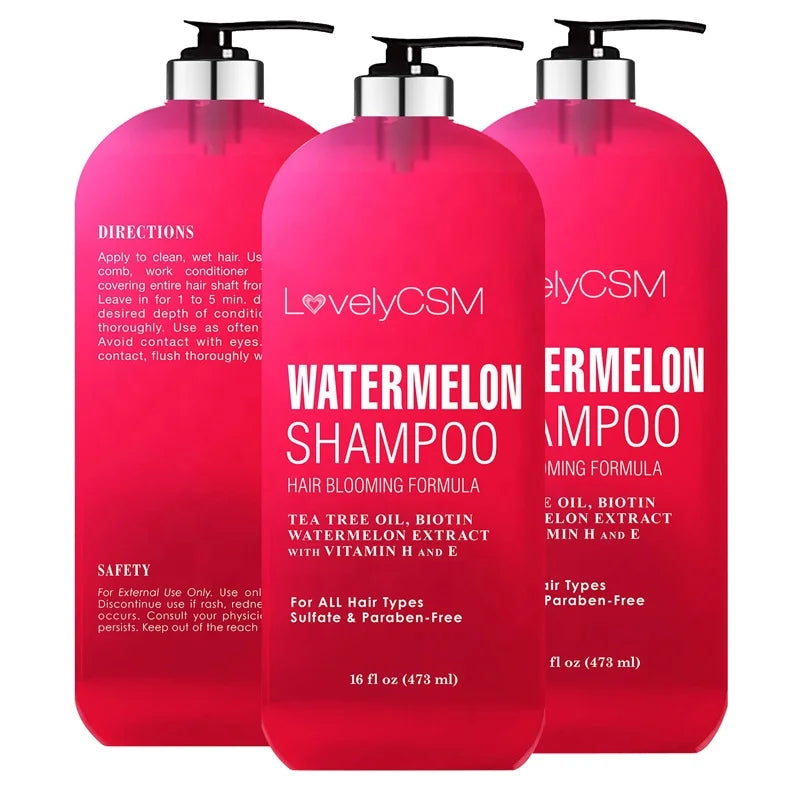 LovelyCSM Red Argan Oil Hair Mask Hair Fall Shampoo Set Repair Tea Tree Oil  Watermelon Anti Hair Loss Shampoo and Conditioner