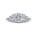 Wholesale S925 Sterling Silver Engagement Ring With Platinum Plated Manufacturers' Proposal Simulation Ring