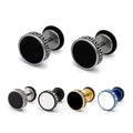 Europe United States Hot Sale Simple Fashion Personality Titanium Steel Stud Earrings With Enamel Men Women Dangle Earrings