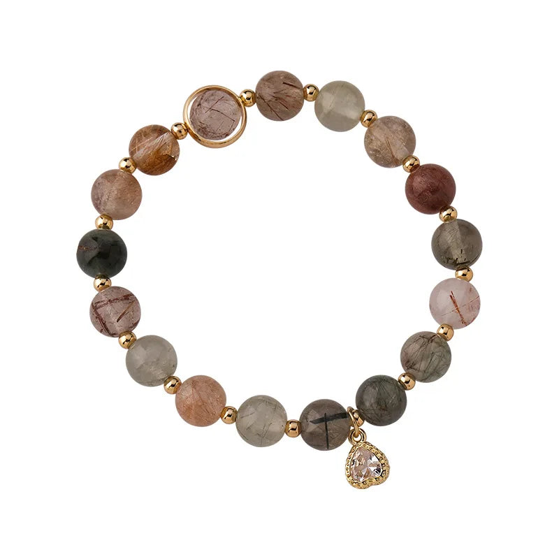 Attractive Get Lucky Charm Bracelets & Bangles Rose Quartz Healing Bracelets Women