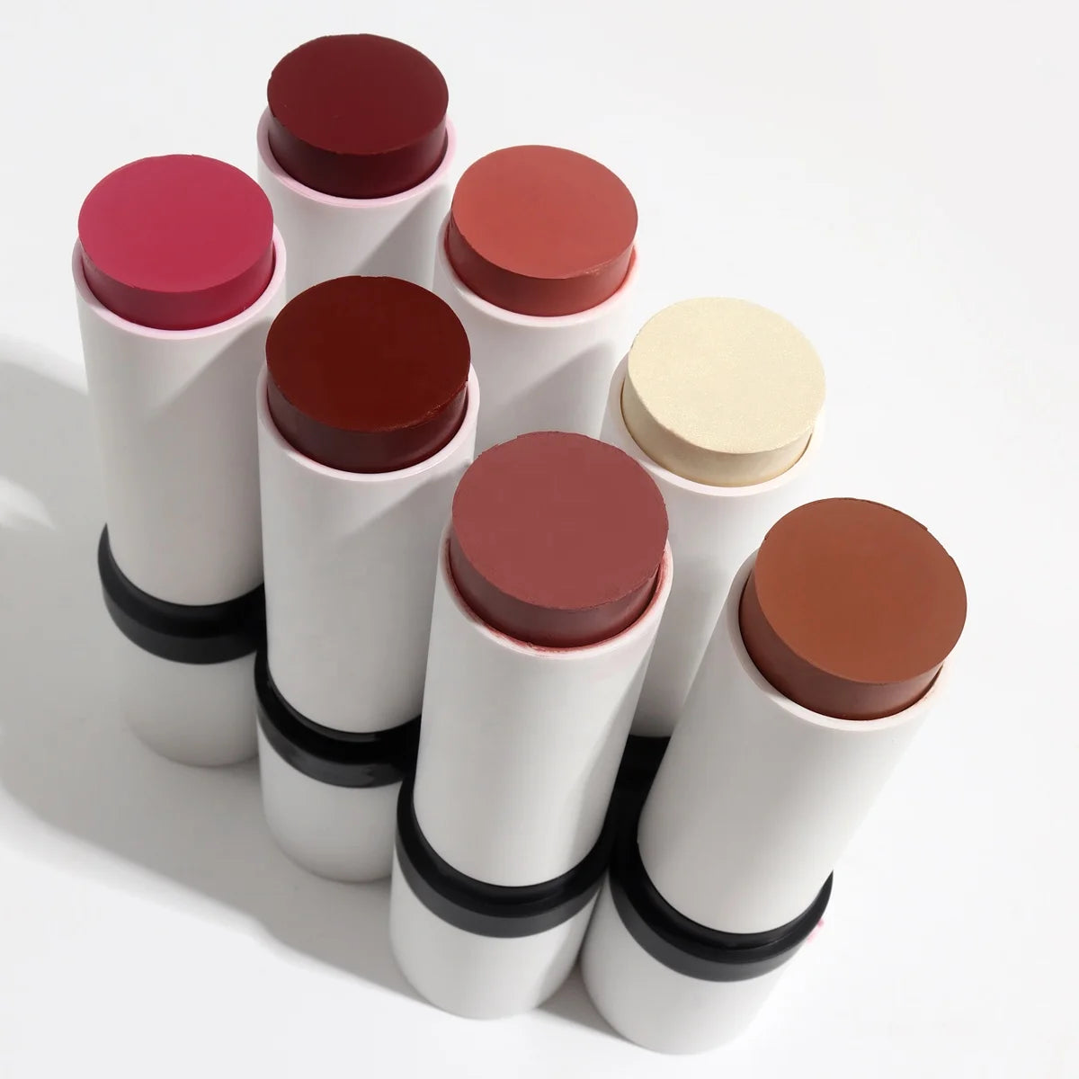 Hot Long Lasting Organic Private Label Blush OEM Waterproof Blush Cheek Blush Custom Logo Vegan Cream Blusher Stick with Brush