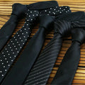 Narrow Casual Arrow Skinny Black Necktie Slim Black Tie for Men 5cm Man Accessories Simplicity for Party Formal Ties Fashion