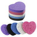 Woxin 60-piece Compressed Heart-Shaped Eco-Friendly Reusable Makeup Remover Facial Cleaning Expanding Polyester Sponge