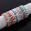 New Design Jewelry Factory Making Colorful AB Glass Crystal Beads CZ Pave Ball Elastic Bracelet Women