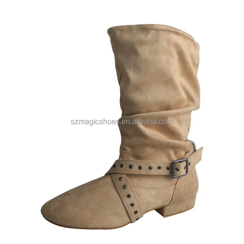 Customized Customized Heel 28 Colors Line Dancing Boots Suede Sole Latin Dance Boots Country Street Boots