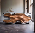 Italian Design Modern Luxury Solid Wood Sideboard Innovative Stainless Steel Storage for Home Villa Living Room Hotel Furniture