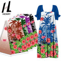 Henry Manufacturer Stock Lot Printed Big Floral Gradient Cloth Leaf Tree Tropical Dress Fabrics by the Yard
