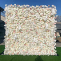 White 5D Cloth Artificial Flower Wall Background Wall Outdoor Wedding Decoration Background Wall