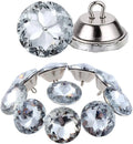 Sofa Headboard Rhinestone Crystal Button Decoration Crystal Button Clear Glass Metal Ring Bottom Glass Crystal Decoration Button