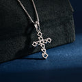 Wholesale Pendant Jewelry Rhodium Plated Plain Silver Cross God Retro Pendant 925 Sterling Silver Fine Jewelry Pendant