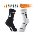 Unisex Jacquard Customised Cotton Socks Embroidered Logo High Free Running White Black Customised Socks for Men