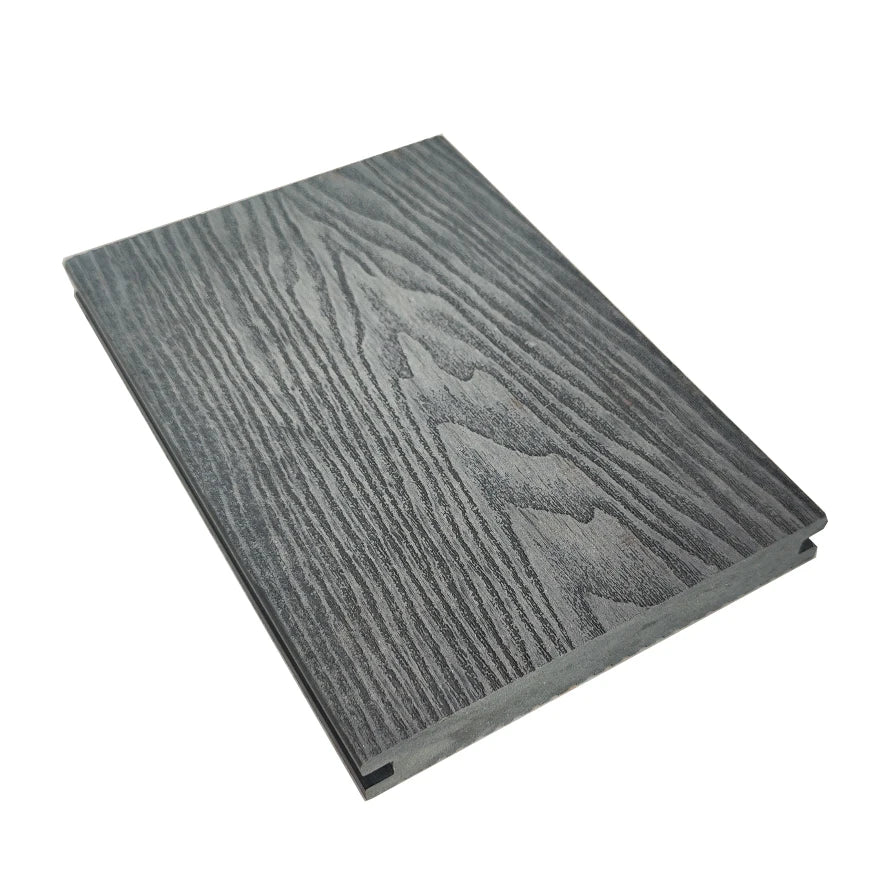 European Style WPC Decking 3D Embossed Wood Grain Outdoor Waterproof Solid Flooring