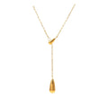BJG0375N Rhodium Plated 18K Gold Plated Stainless Steel Rope Chain Trendy Water Drop Pendant Necklace Wholesale Jewelry