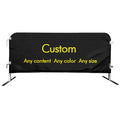 Double Sided Polyester Mesh Fence Crowd Barricade Control Barrier Banners Covers for Events Banderas Publicitarias