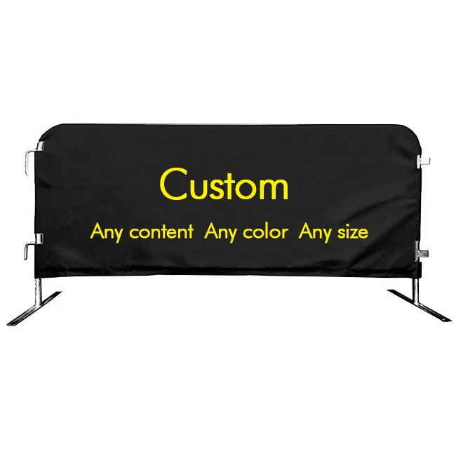 Double Sided Polyester Mesh Fence Crowd Barricade Control Barrier Banners Covers for Events Banderas Publicitarias