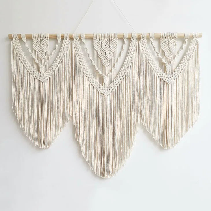 Handmade Woven Tapestry Wall Art Large Macrame Wall Hanging for Home Decor