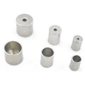 200Pcs Factory Wholesale Price Jewelry Findings Stainless Steel Connect Hole Pipe End Cap for Leather Cord Jewelry Making
