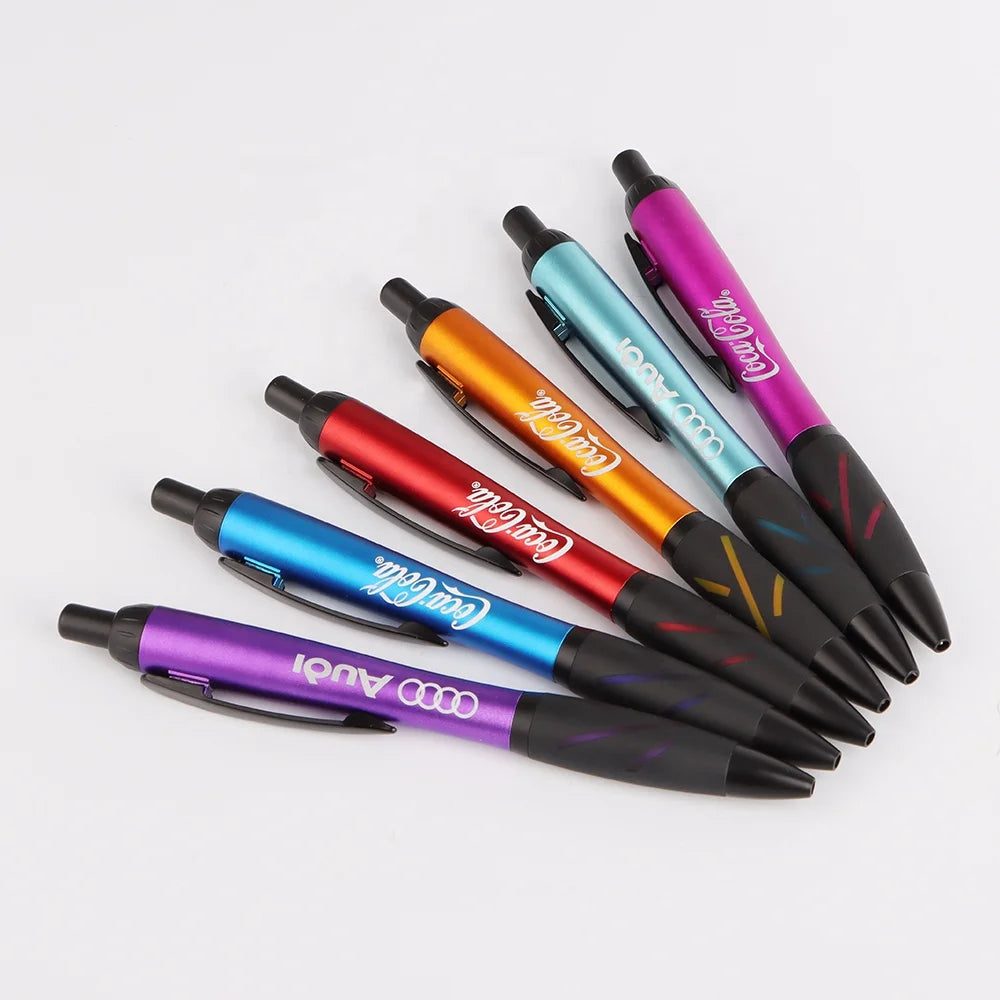 Good Quality Plastic Custom Advertising Ballpoint Pen with Glow Logo and LED Light